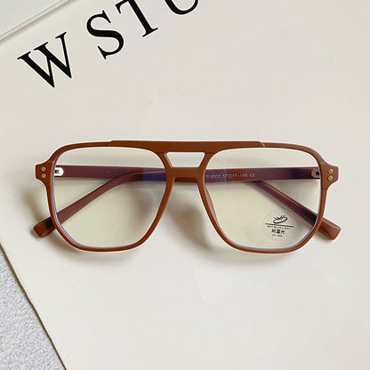 High-definition blue-light-blocking plain glasses suitable for bare-faced wear