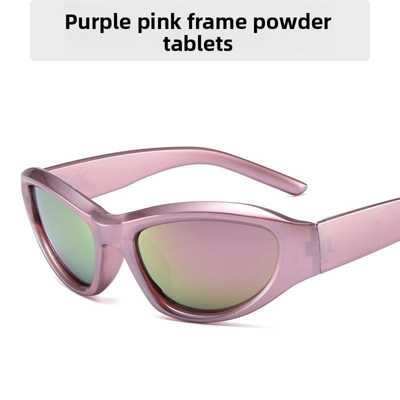 Heart-Shaped Purple Cat-Eye Sunglasses
