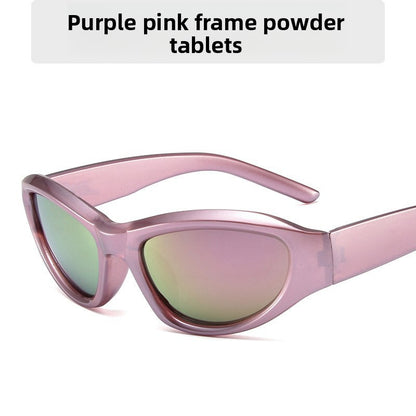 Heart-Shaped Purple Cat-Eye Sunglasses